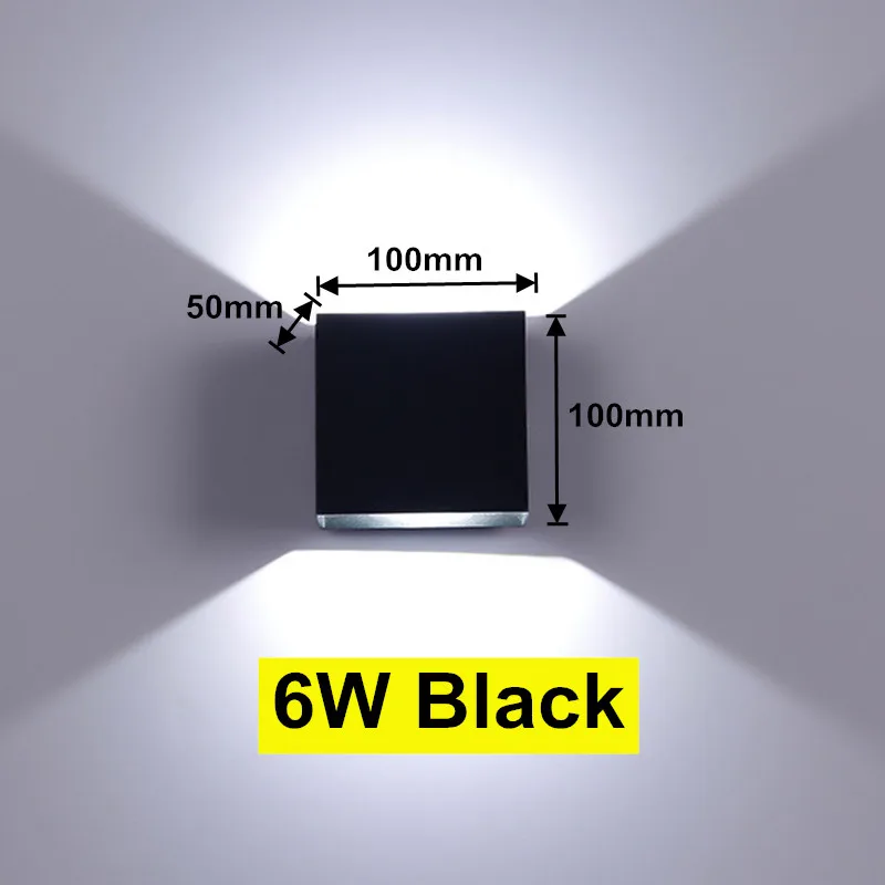 Moderne Aluminium Würfel LED Wandleuchte für Schlafzimmer und Wohnzimmer