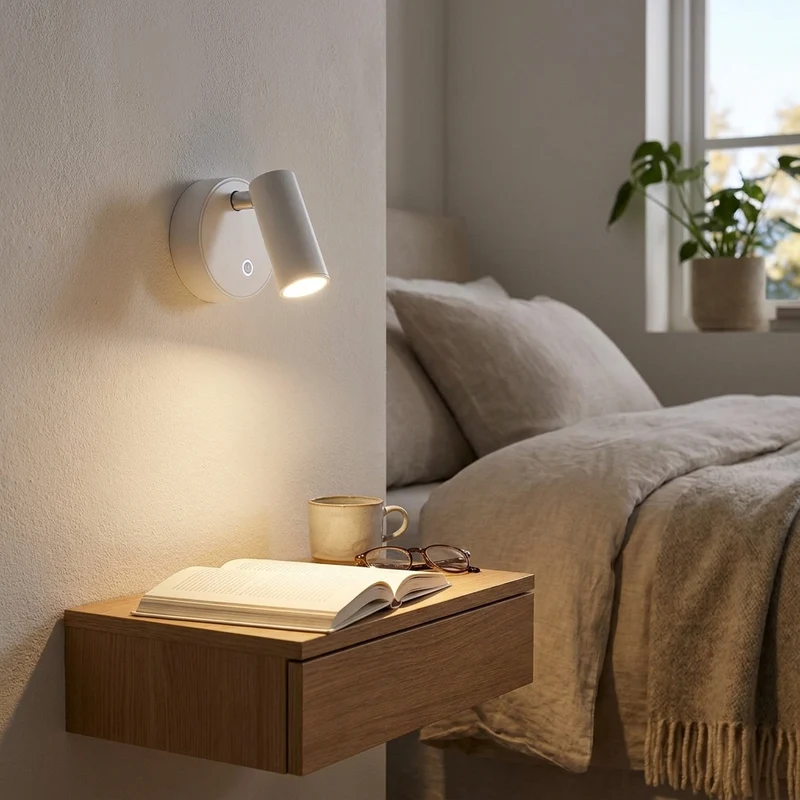 Wiederaufladbare Magnetische LED Wandleuchte für Schlafzimmer und Wohnzimmer