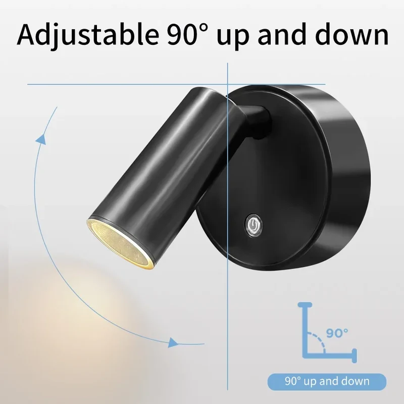 Wiederaufladbare Magnetische LED Wandleuchte für Schlafzimmer und Wohnzimmer