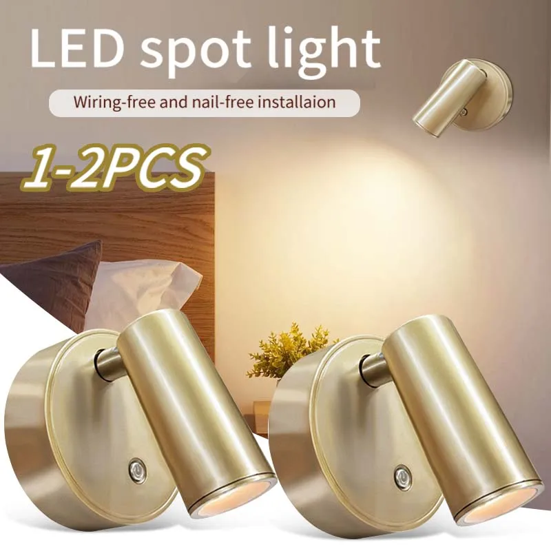 Wiederaufladbare Magnetische LED Wandleuchte für Schlafzimmer und Wohnzimmer