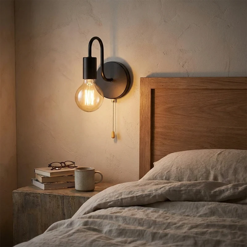 Nordische Industrielle Wandleuchte E27 für Schlafzimmer und Badezimmer
