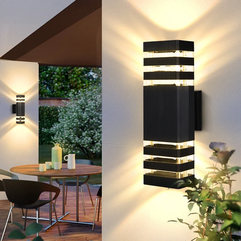 Moderne Up-Down LED Außenwandleuchte für Veranda und Gartenweg