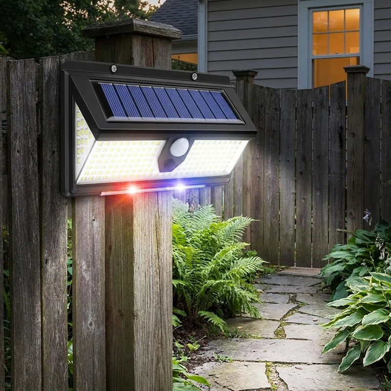 Moderne Solar Wandleuchte mit Bewegungsmelder für Garten und Hauseingang