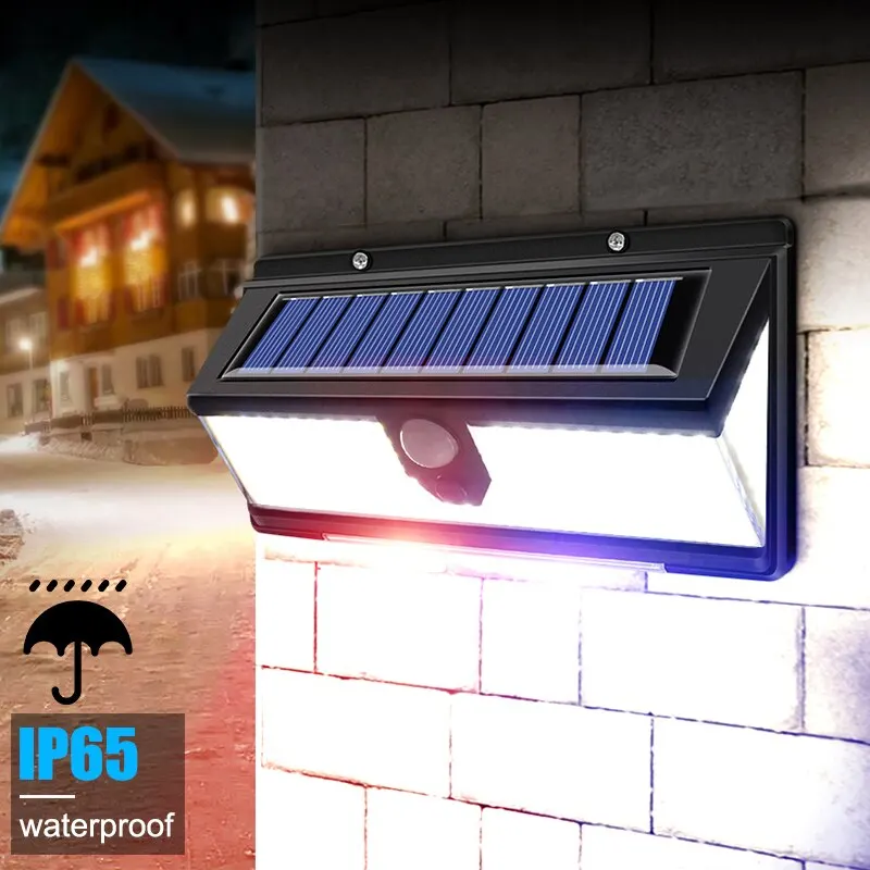 Moderne Solar Wandleuchte mit Bewegungsmelder für Garten und Hauseingang