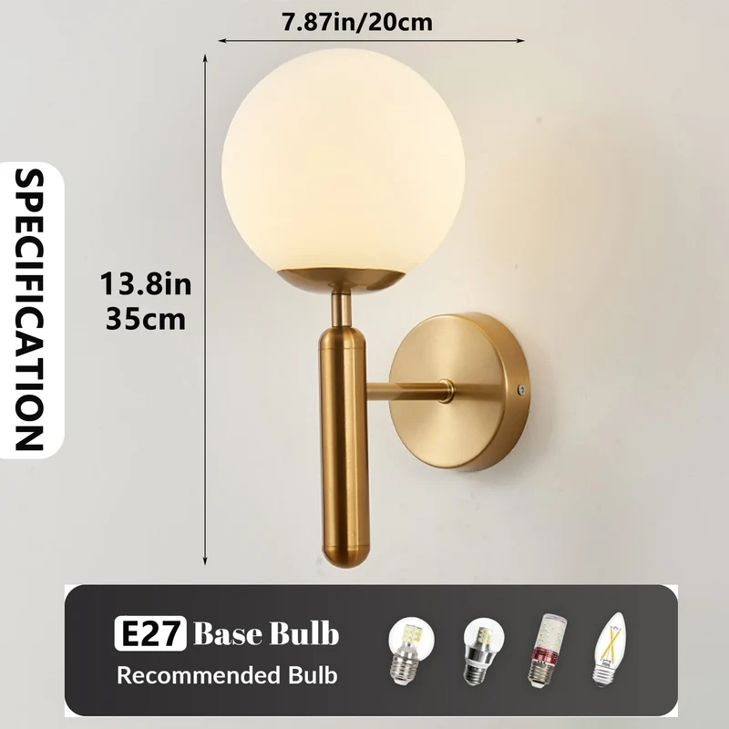 Moderne Wandleuchte für Schlafzimmer Nachttisch und Wohnzimmer