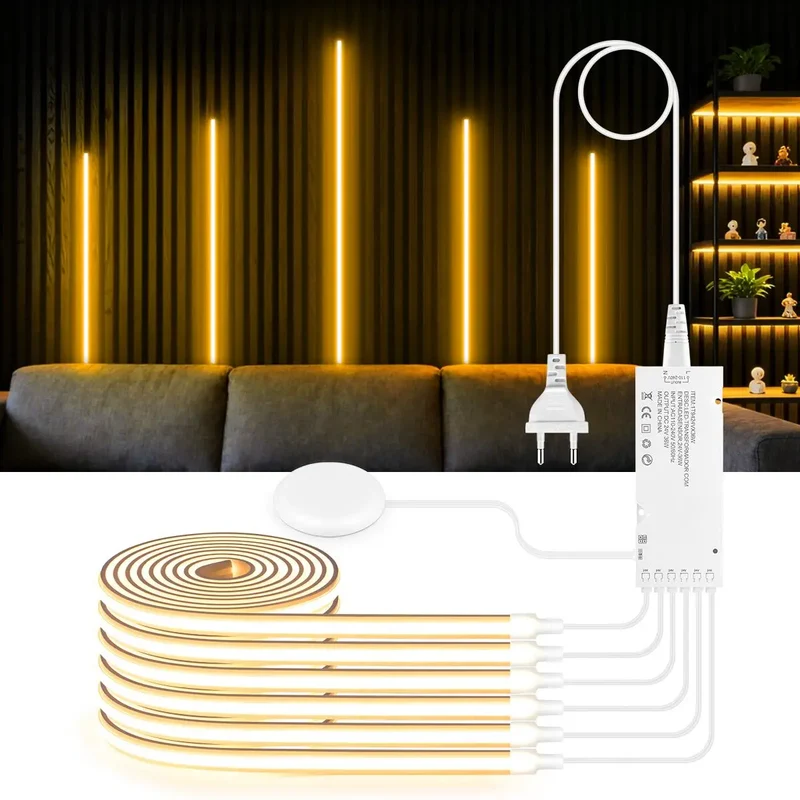 Moderne LED Gitter Wandleuchte für Akustikpaneele und Ambiente-Beleuchtung