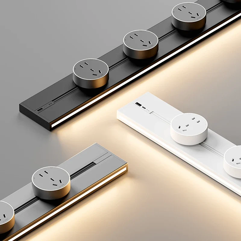 Modulare Wandmontage Schienenstromleiste mit USB-Ladeanschlüssen