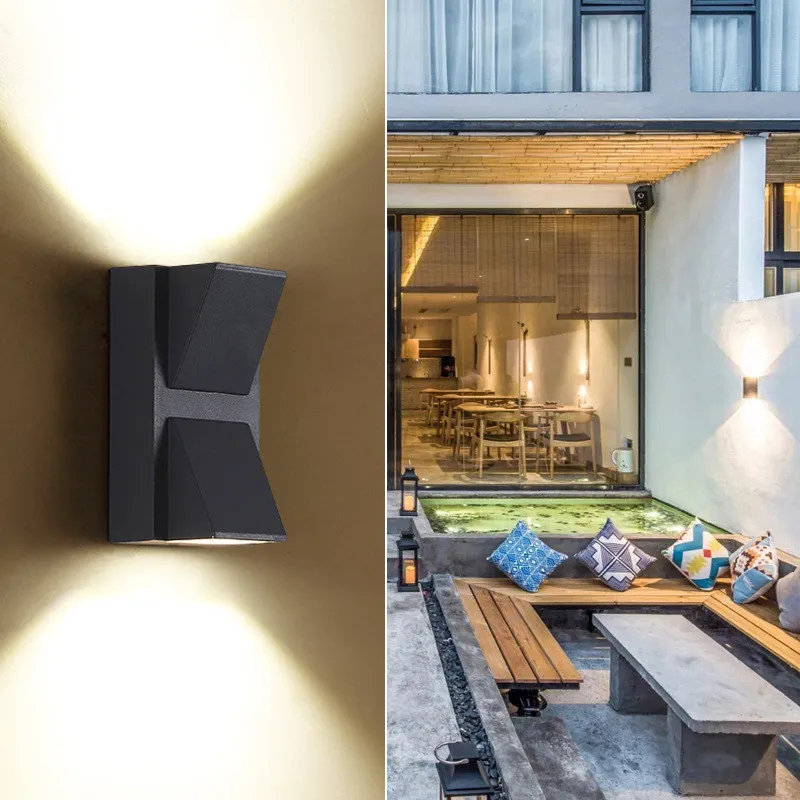 Moderne Wasserdichte LED Außenwandleuchte IP65 für Garten und Terrasse