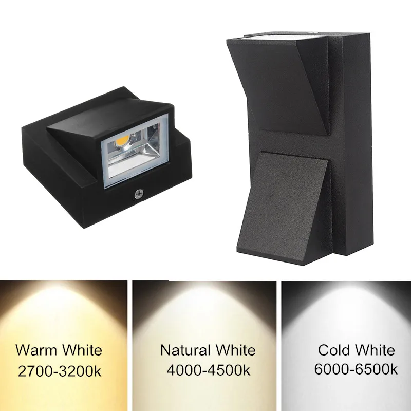 Moderne Wasserdichte LED Außenwandleuchte IP65 für Garten und Terrasse