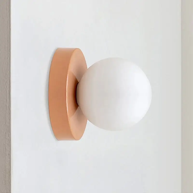 Nordische Glas Kugel Wandleuchte für Schlafzimmer und Flur