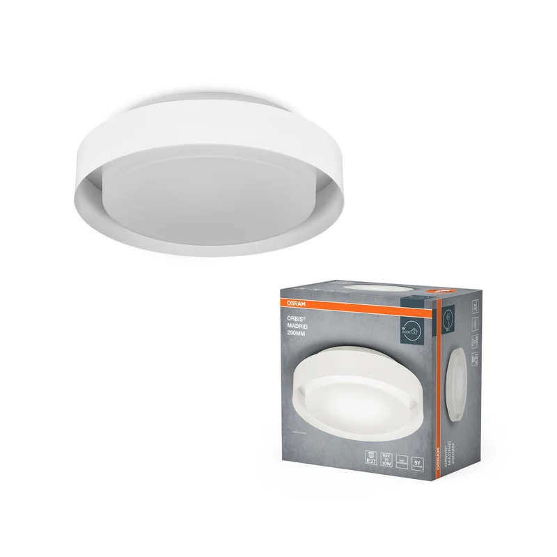 OSRAM ORBIS MADRID Deckenleuchte 290mm, weiß, E27