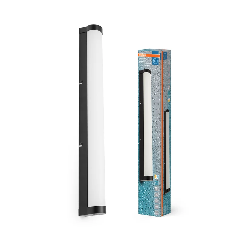 OSRAM ORBIS Tube Badezimmer Spiegel-/Wandleuchte Frost-Glas 12W 60cm schwarz