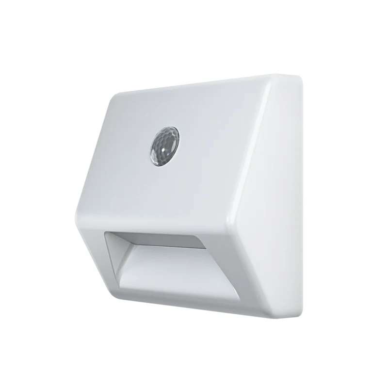 OSRAM LED NIGHTLUX Stair batteriebetriebene Leuchte, Bewegungssensor, Tag-Nacht-Sensor, Kaltweiß, 28,0 mm x 84,0 mm x 73,0 mm, weiß