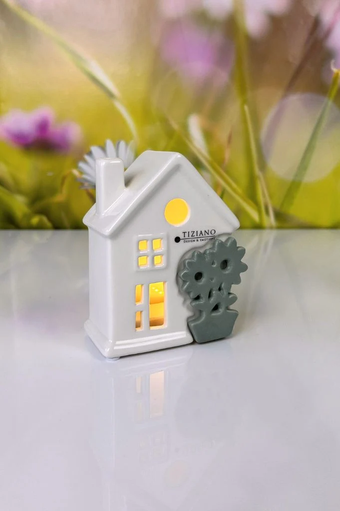 Haus Marcelli LED mit Blume 2-farbig