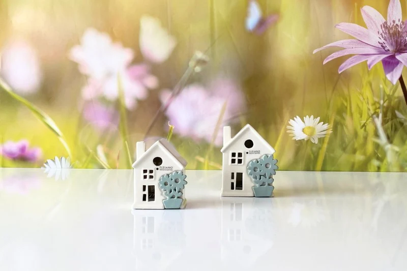 Haus Marcelli LED mit Blume 2-farbig
