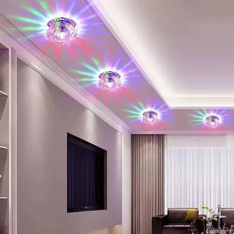 Modernes Kristall LED Deckenleuchte Rund Funkelndes Licht für Wohnzimmer