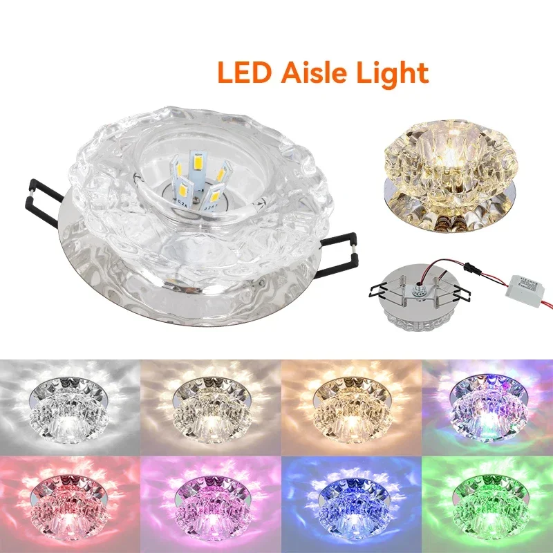 Modernes Kristall LED Deckenleuchte Rund Funkelndes Licht für Wohnzimmer