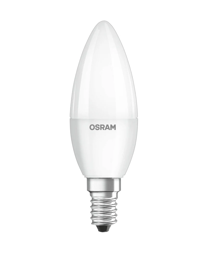 4x Osram E14 LED 5,7 Watt Birne Base Kerze Lampe Leuchtmittel B40 470 Lumen