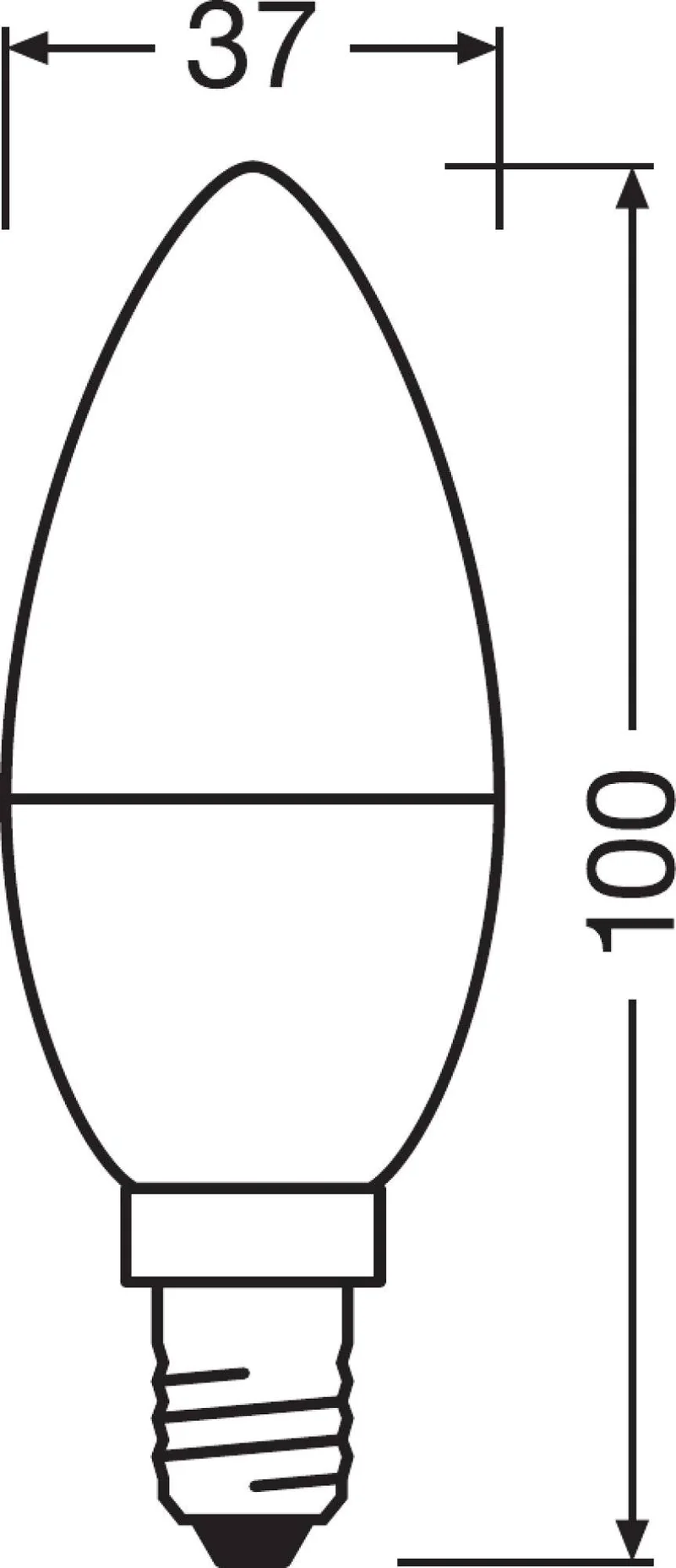 4x Osram E14 LED 5,7 Watt Birne Base Kerze Lampe Leuchtmittel B40 470 Lumen