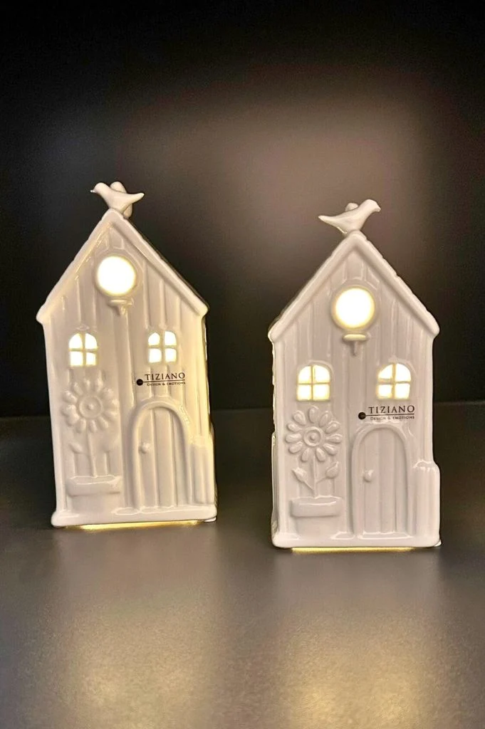 Deko Haus Vita LED creme-weiß