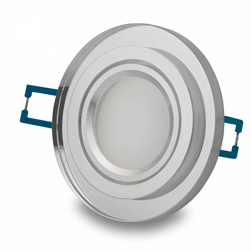 LED Einbaustrahler Glas 1-9W Deckenleuchte Leuchte 75-80mm flach Spot GU10 230V