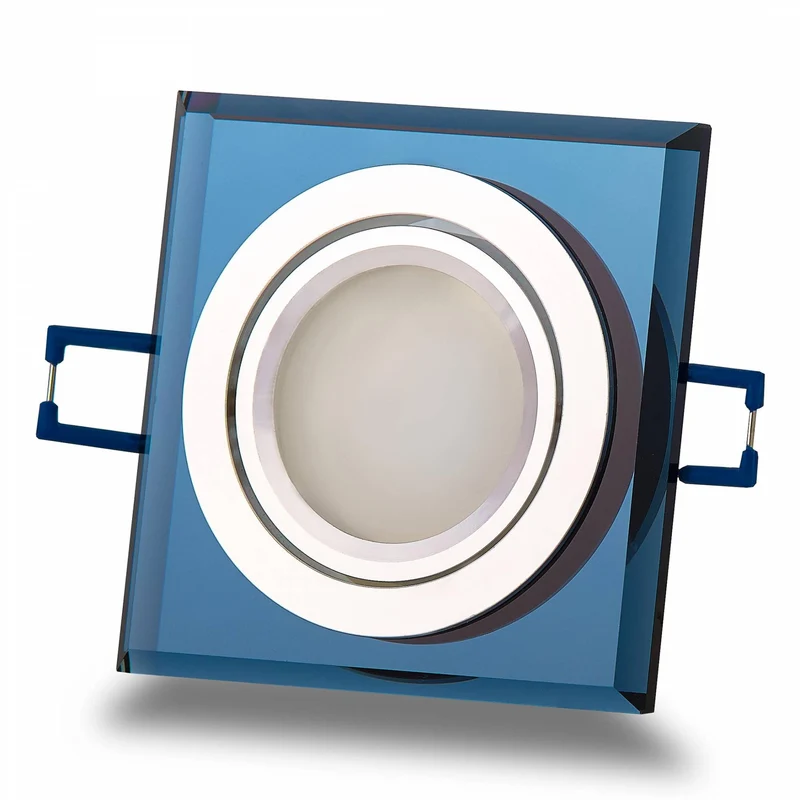 LED Einbaustrahler Glas 1-9W Deckenleuchte Leuchte 75-80mm flach Spot GU10 230V