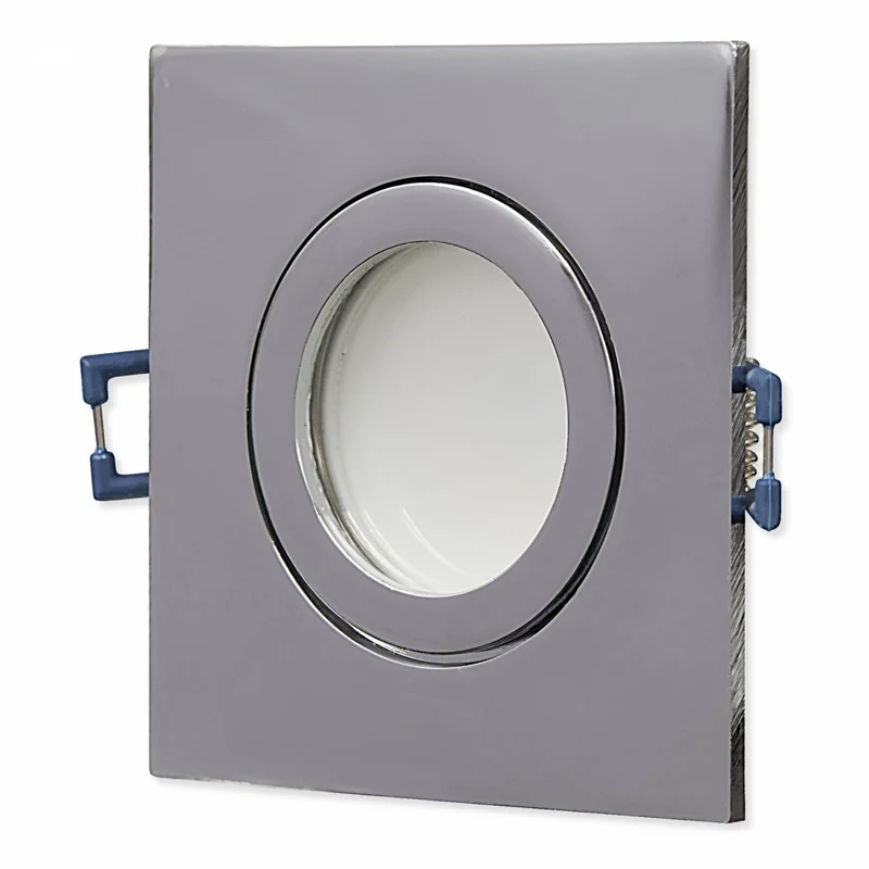 LED Einbaustrahler eckig IP44 1-9W Spot Bad Außen Einbauleuchte Feuchtraum 60mm