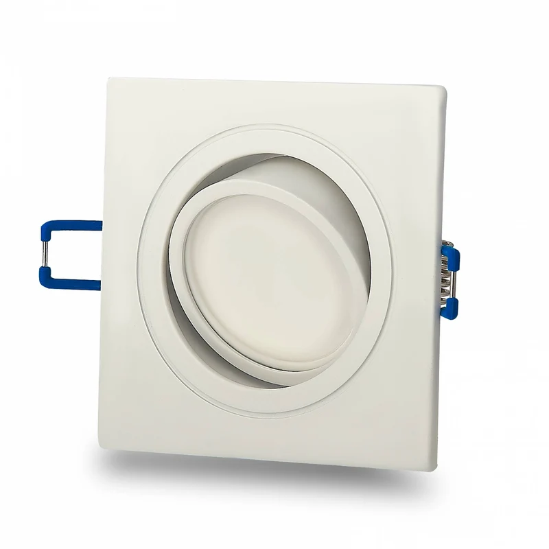 LED Einbaustrahler GU10 flach eckig weiß 1-9W Leuchte Deckenleuchte schwenkbar