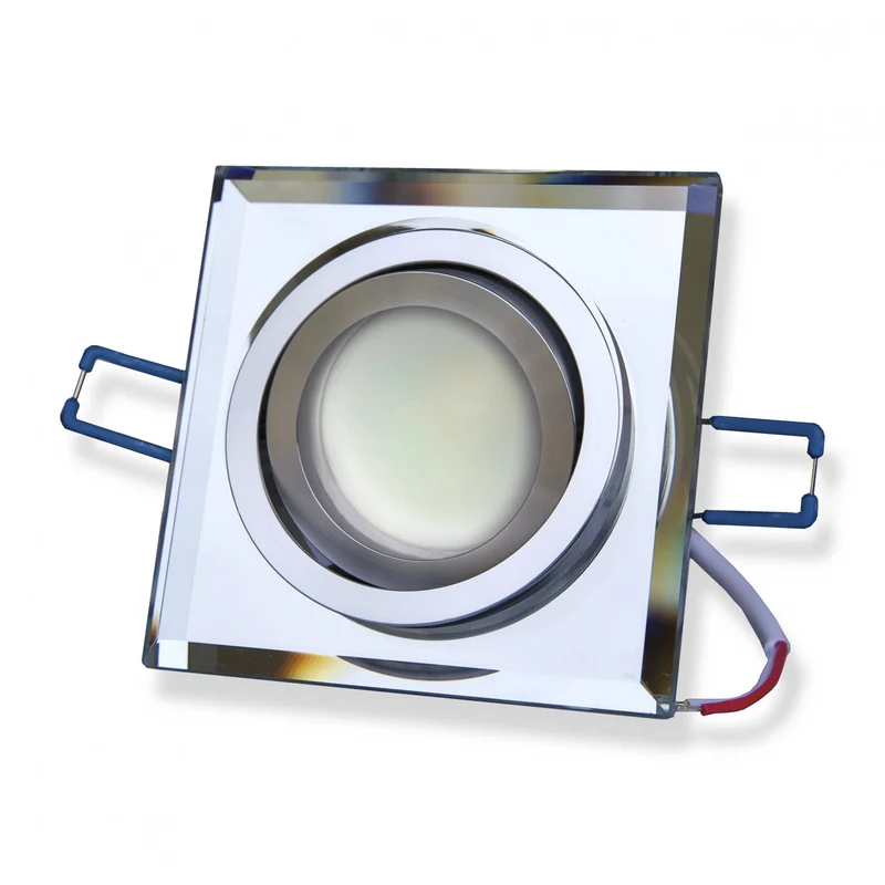 LED Einbaustrahler schwenkbar 1-9W GU10 230V Glas Einbau-Spot Leuchte 75mm Panel