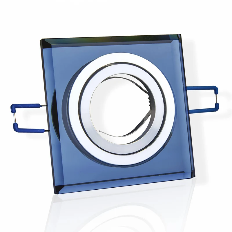 LED Einbaustrahler schwenkbar 1-9W GU10 230V Glas Einbau-Spot Leuchte 75mm Panel