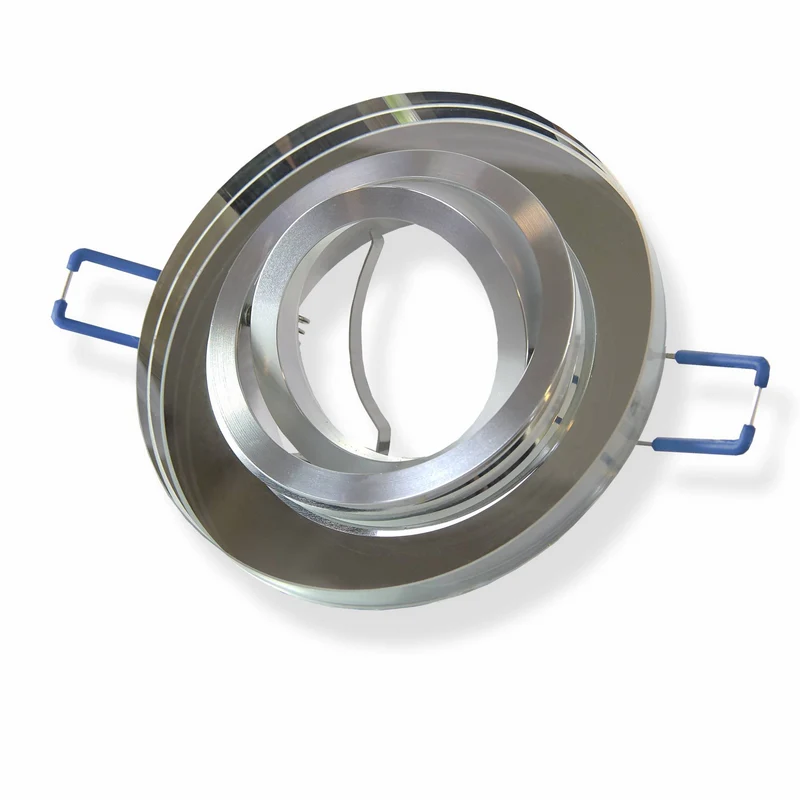 LED Einbaustrahler schwenkbar 1-9W GU10 230V Glas Einbau-Spot Leuchte 75mm Panel