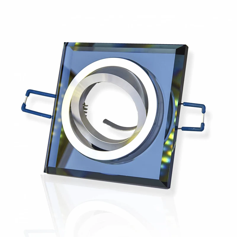 LED Einbaustrahler schwenkbar 1-9W GU10 230V Glas Einbau-Spot Leuchte 75mm Panel