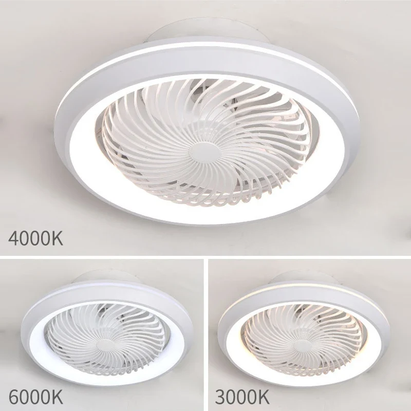 Moderner Geschlossener Deckenventilator mit Drehendem Kopf für Wohnzimmer und Esszimmer