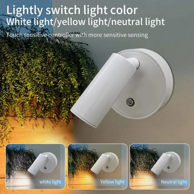 Magnetischer LED Wandstrahler mit Touch-Dimmer für Schlafzimmer und Büro