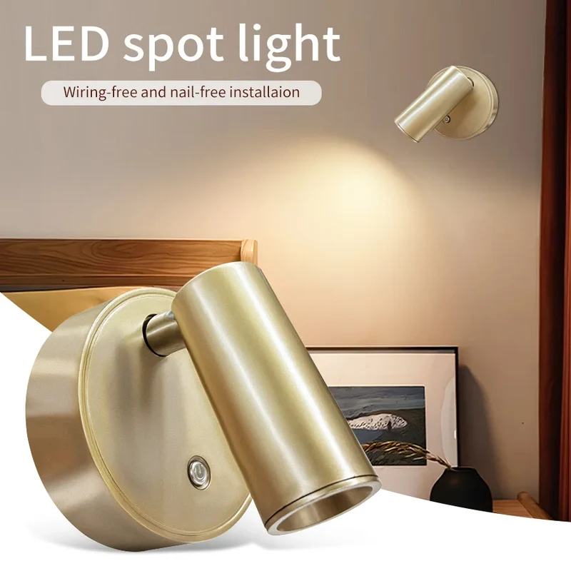 Magnetischer LED Wandstrahler mit Touch-Dimmer für Schlafzimmer und Büro