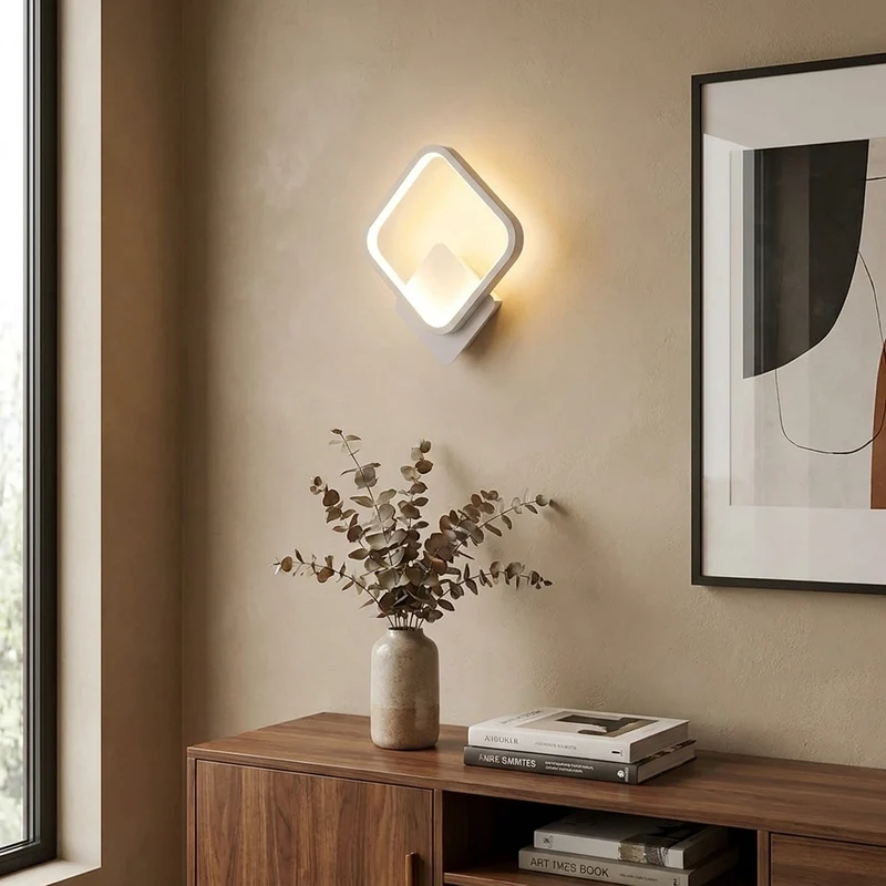 Moderne Runde LED Wandleuchte für Schlafzimmer und Flur