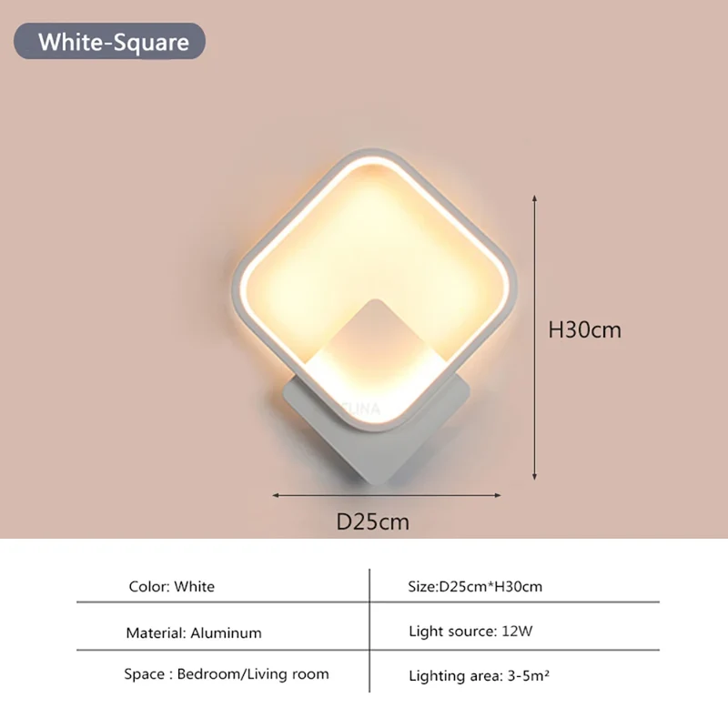 Moderne Runde LED Wandleuchte für Schlafzimmer und Flur