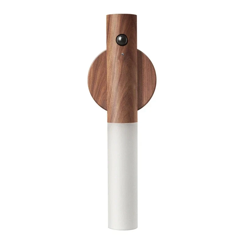 Magnetisches Holz LED Bewegungsmelder Nachtlicht USB für Flur und Treppe