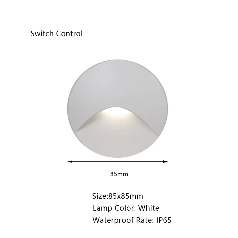 Moderne LED Einbaustufenleuchte mit Bewegungsmelder für Treppe Innen und Außen