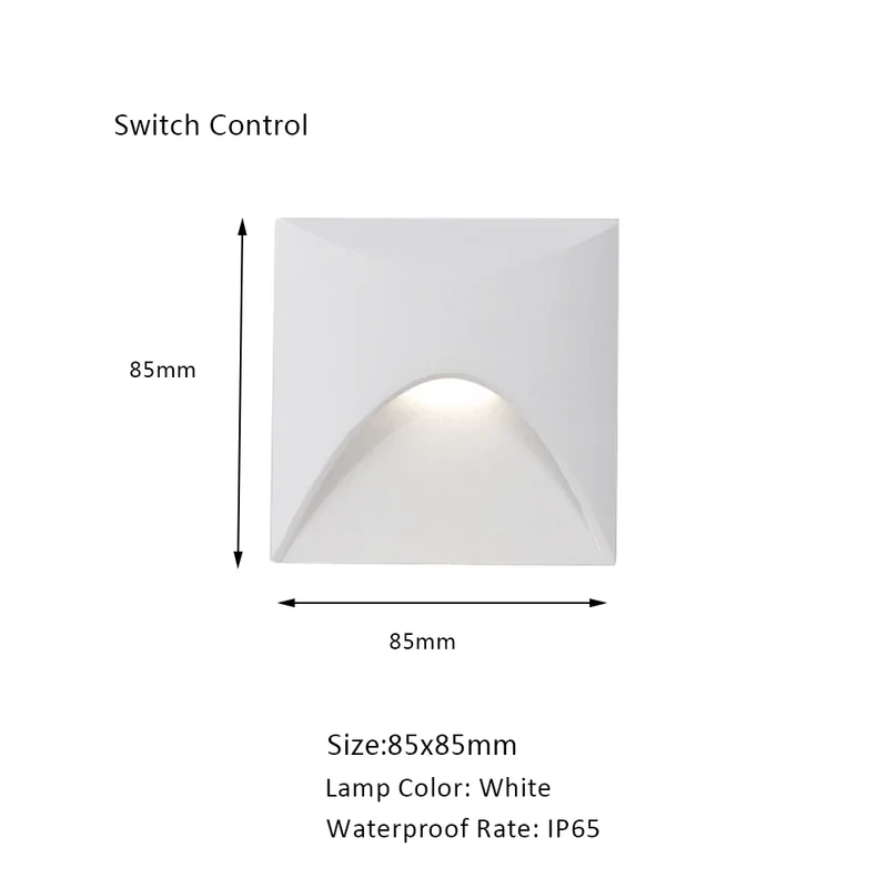 Moderne LED Einbaustufenleuchte mit Bewegungsmelder für Treppe Innen und Außen