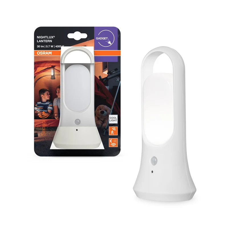 OSRAM NIGHTLUX Mobile LANTERN LED Nachtlicht batteriebetrieben Sensor 0,65W / 4000K Kaltweiß
