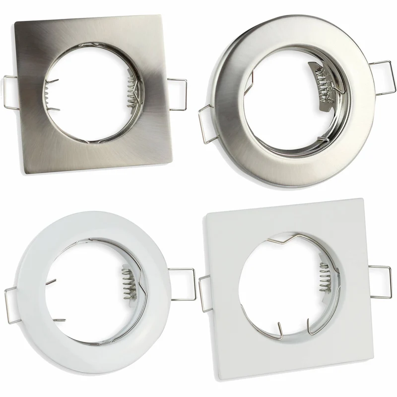 LED Einbaurahmen IP44 rund GU10 MR16 Badezimmer Außen Einbaustrahler Dusche