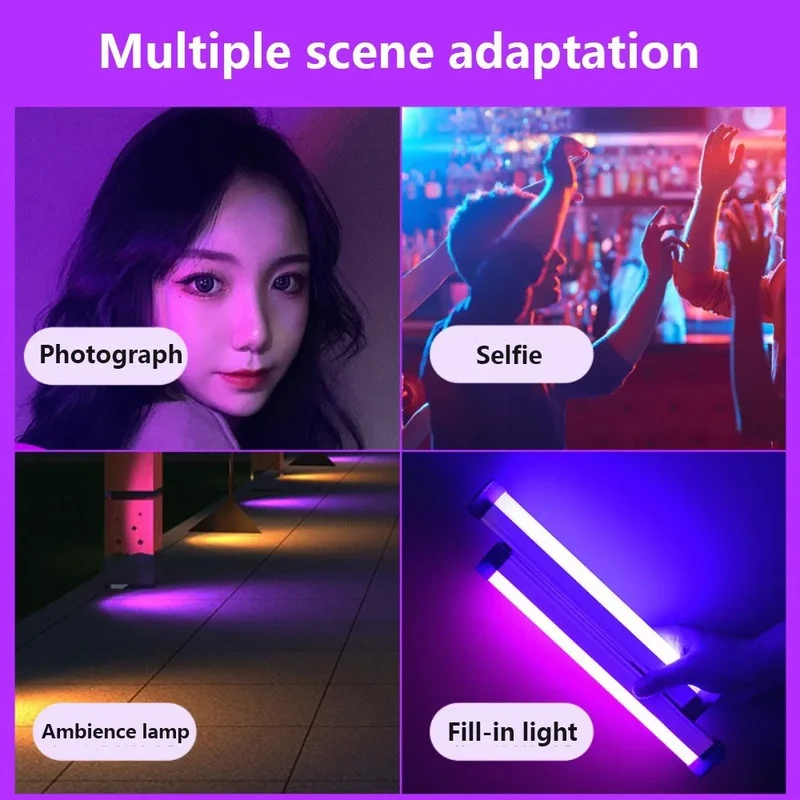 Tragbarer RGB LED-Lichtstab für Stimmungslicht und Fotografie
