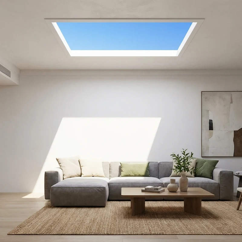 Himmels LED Deckenpanel Kinderzimmer Wolken und Blau für Natürliches Tageslicht