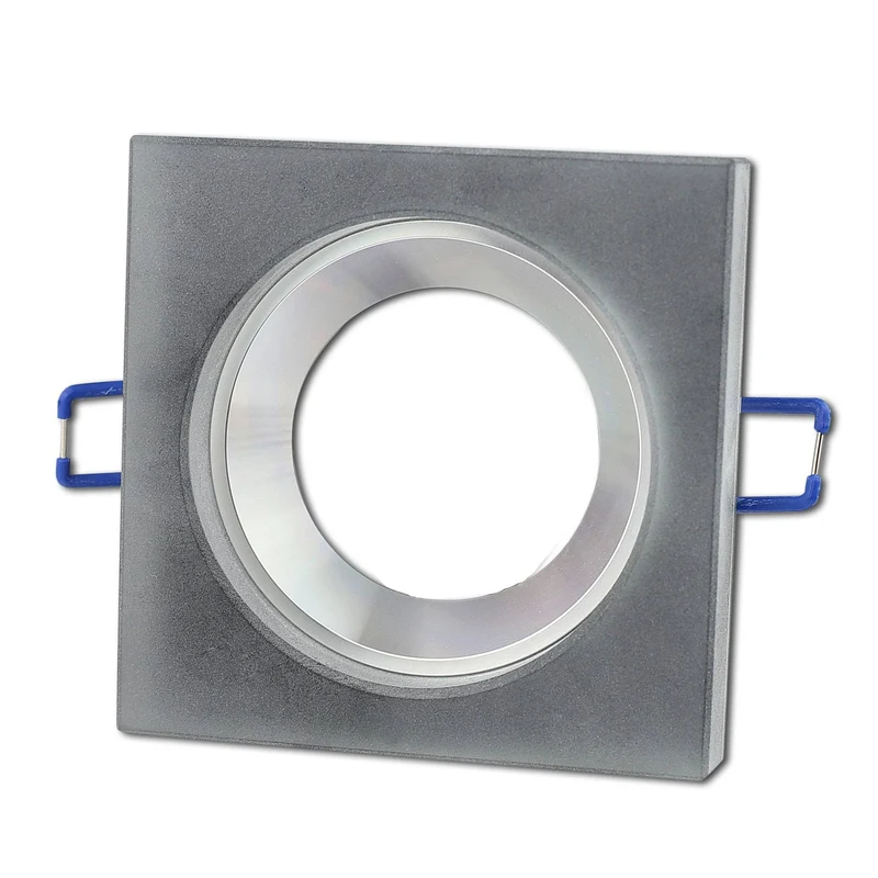 LED Einbaustrahler MR16 12 Volt 5-7 Watt Glas rund eckig Einbauspot 70mm matt