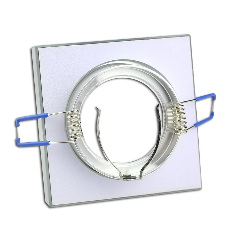 LED Einbaustrahler MR16 12 Volt 5-7 Watt Glas rund eckig Einbauspot 70mm matt