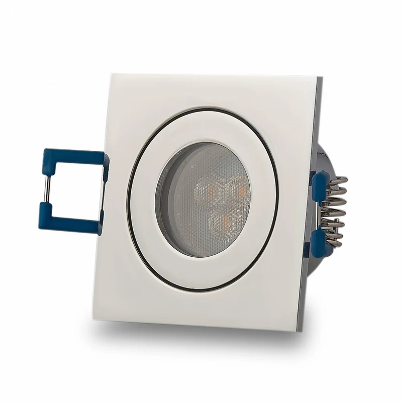 Einbaurahmen GU11 MR11 IP44 eckig flach Badezimmer Rahmen 40mm Einbauleuchte