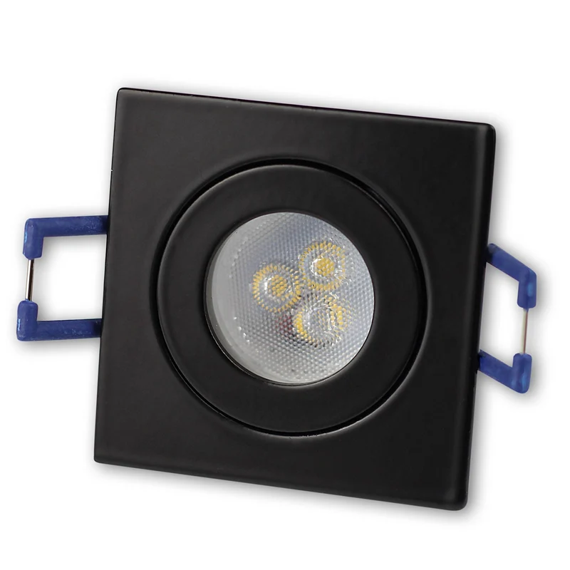 Einbaurahmen GU11 MR11 IP44 eckig flach Badezimmer Rahmen 40mm Einbauleuchte