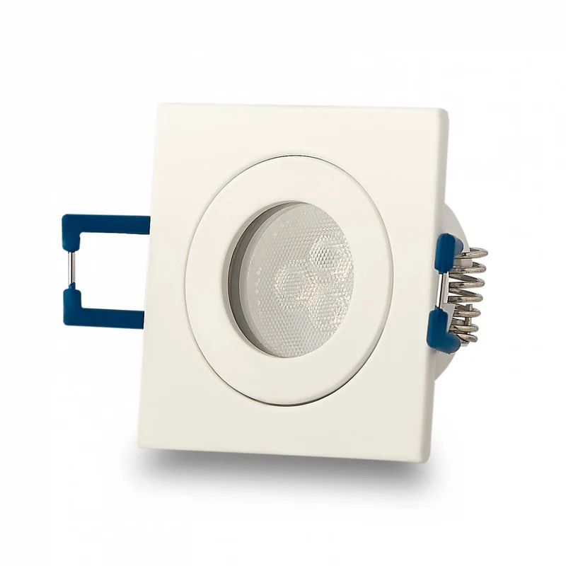 Einbaurahmen GU11 MR11 IP44 eckig flach Badezimmer Rahmen 40mm Einbauleuchte