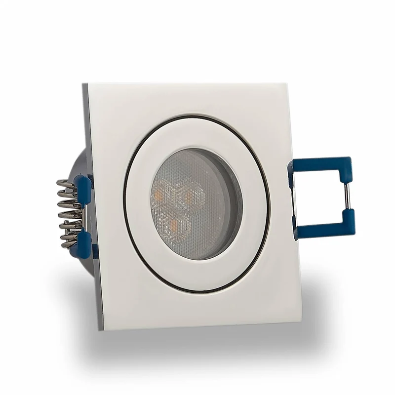 Einbaurahmen GU11 MR11 IP44 eckig flach Badezimmer Rahmen 40mm Einbauleuchte